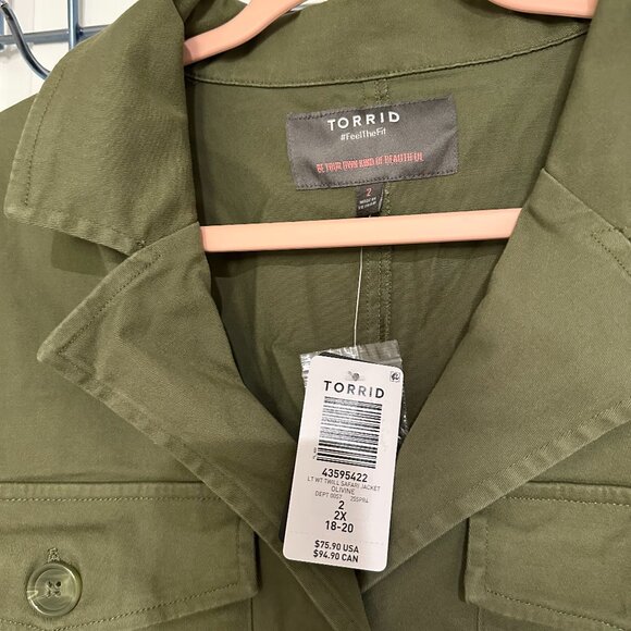 Torrid Twill Safari Jacket Size 2 - Picture 7 of 12